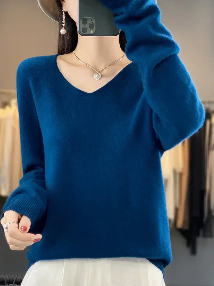 ELENA | Weicher Strickpullover für Damen mit Rundhalsausschnitt und langen Ärmeln