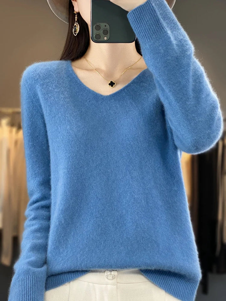 ELENA | Weicher Strickpullover für Damen mit Rundhalsausschnitt und langen Ärmeln