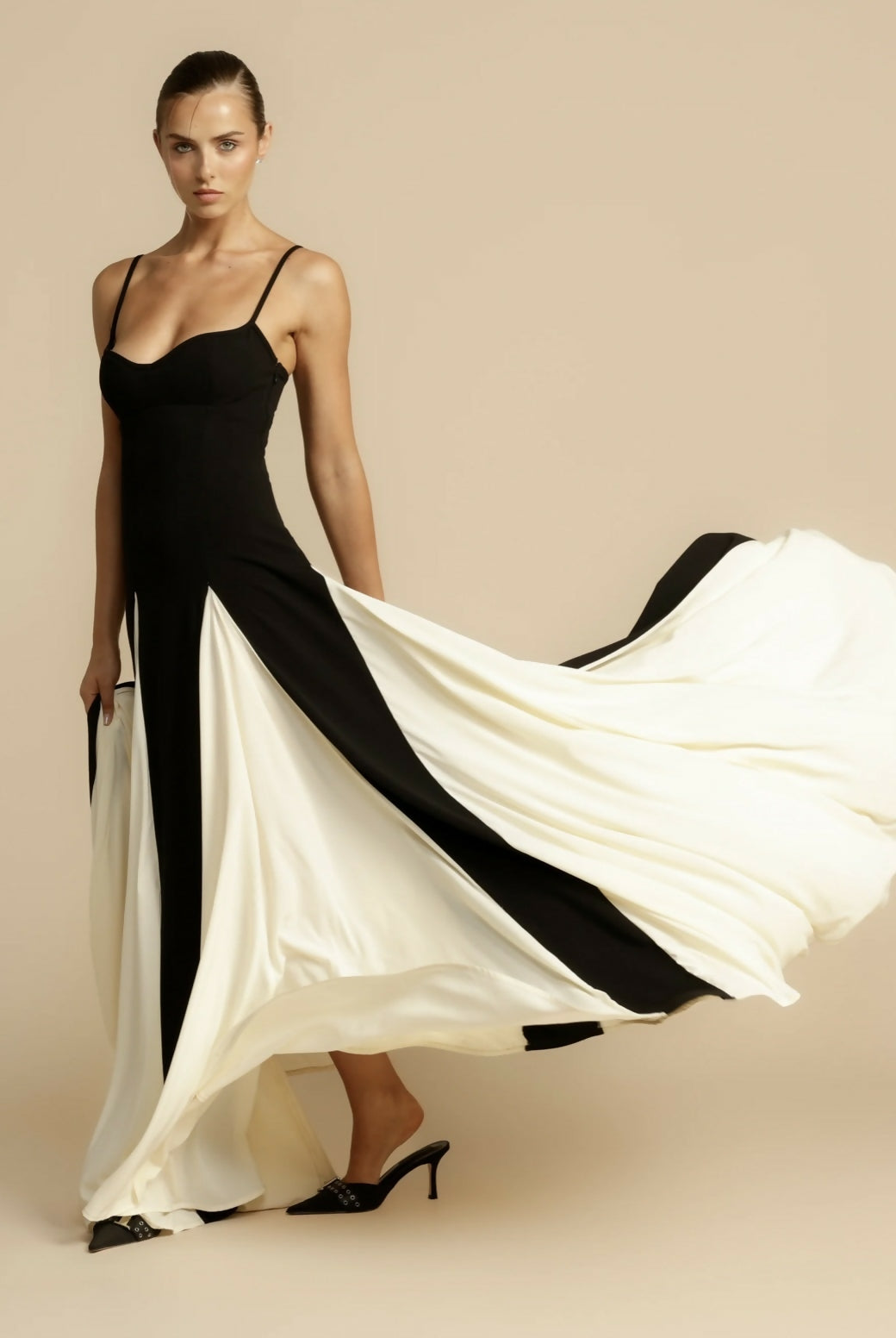Nina | Damen Ärmelloses Maxikleid