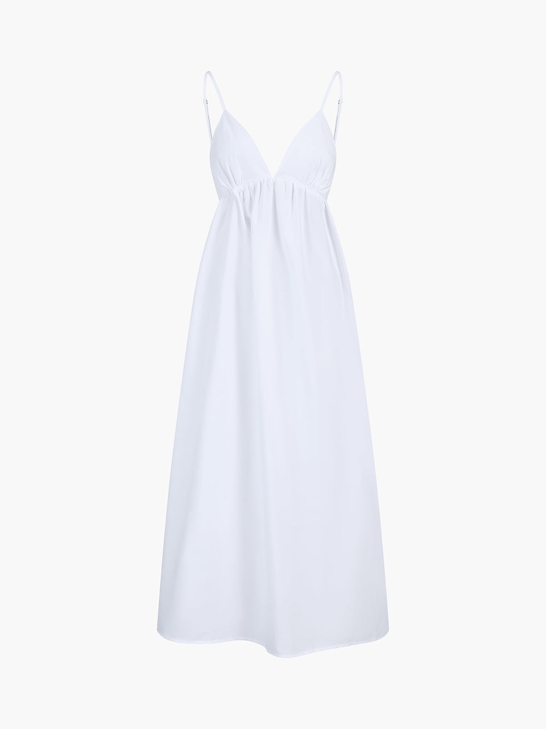 Damen Midikleid, ärmellos, mit V-Ausschnitt