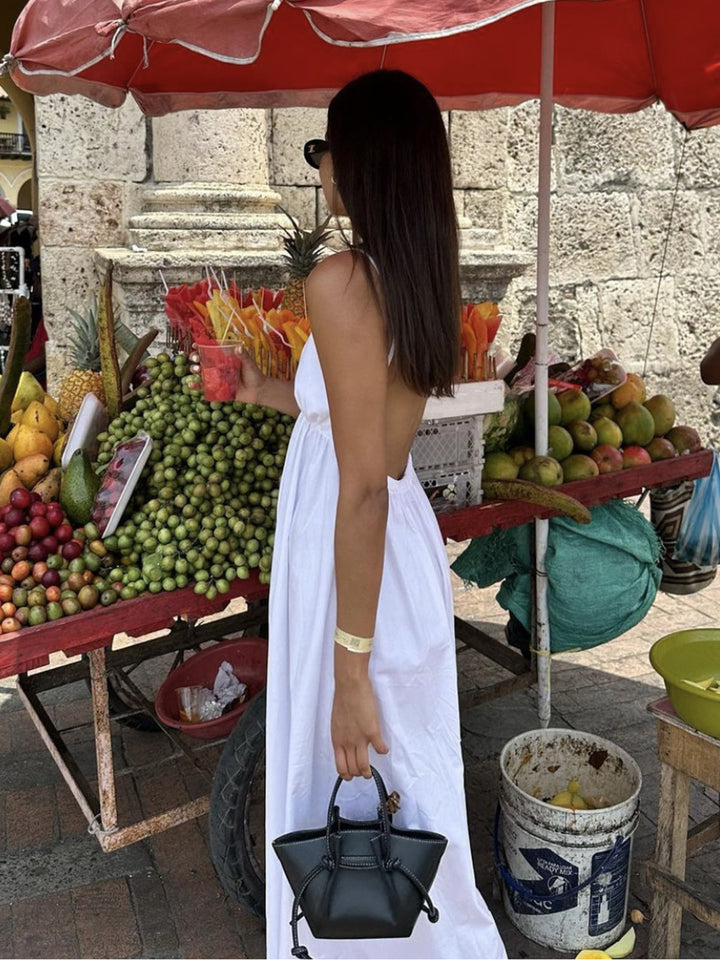 Damen Midikleid, ärmellos, mit V-Ausschnitt