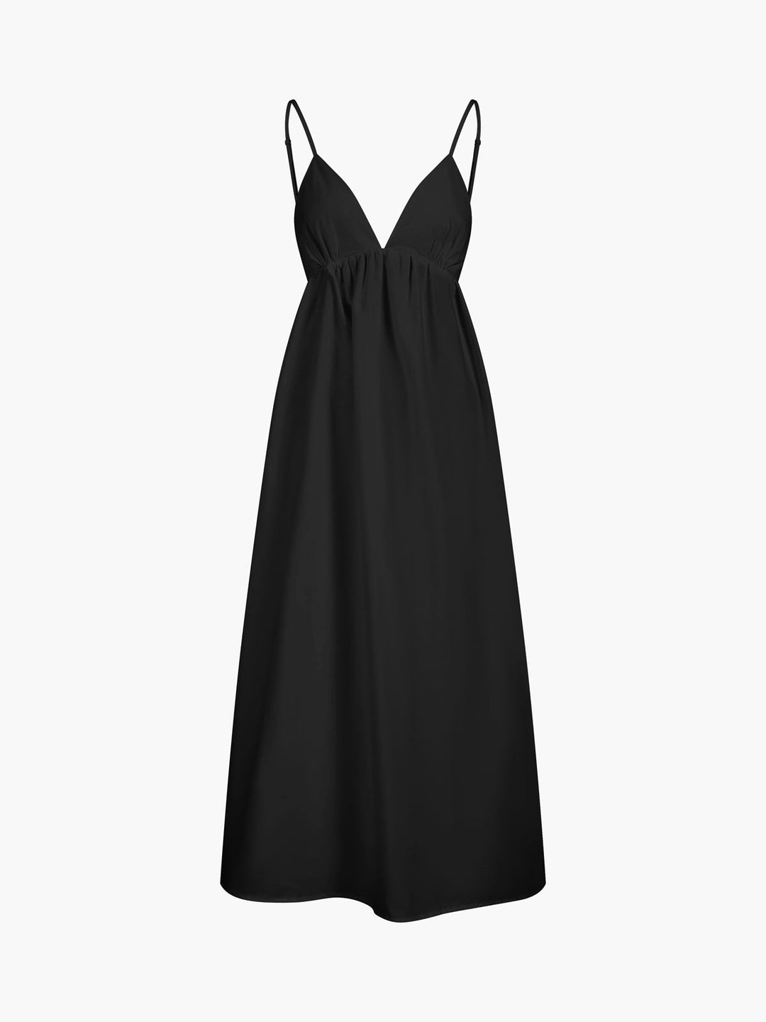 Damen Midikleid, ärmellos, mit V-Ausschnitt