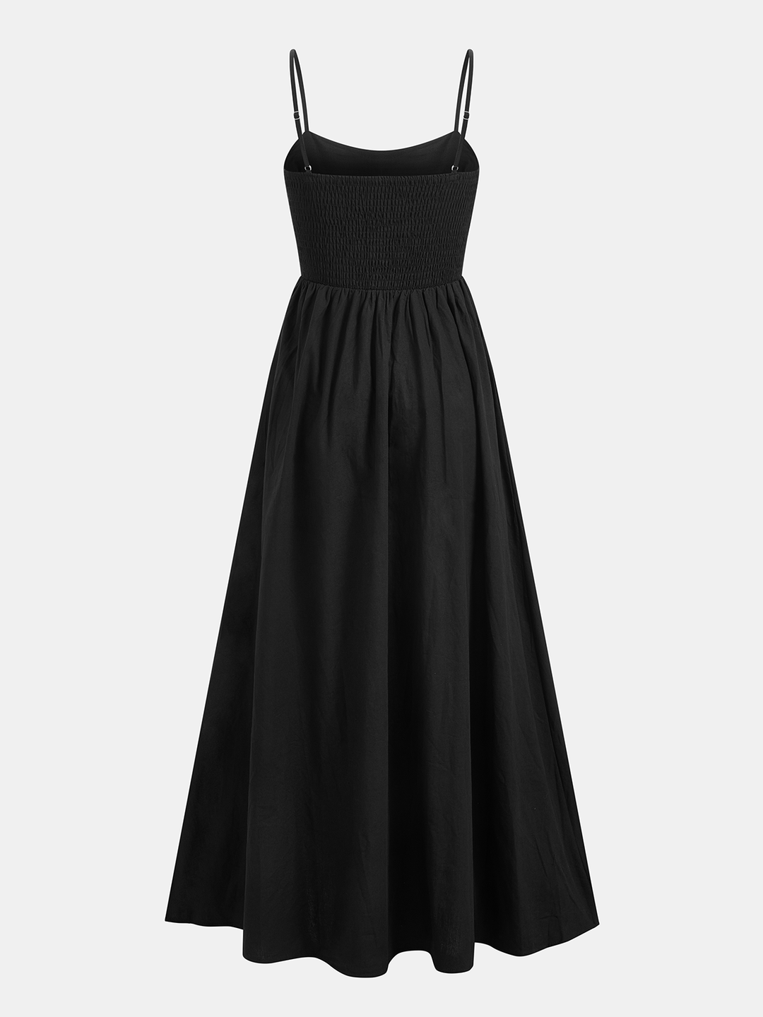 Damen ärmelloses Maxikleid mit Taschen und Cut-Out