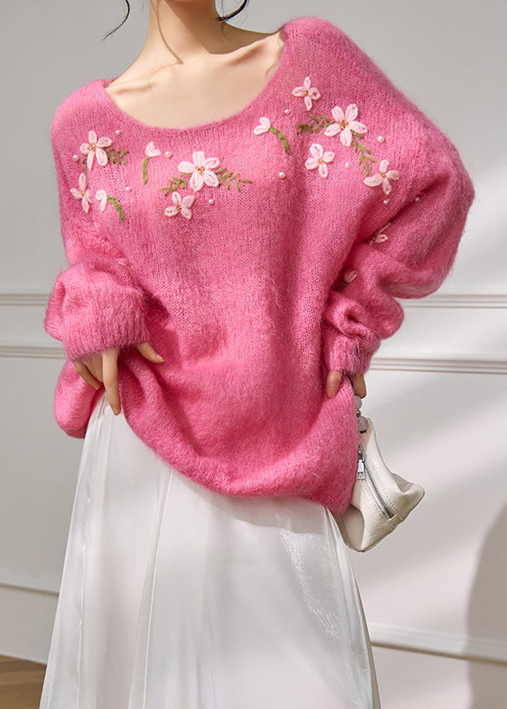 Pull femme à coupe ample et col rond