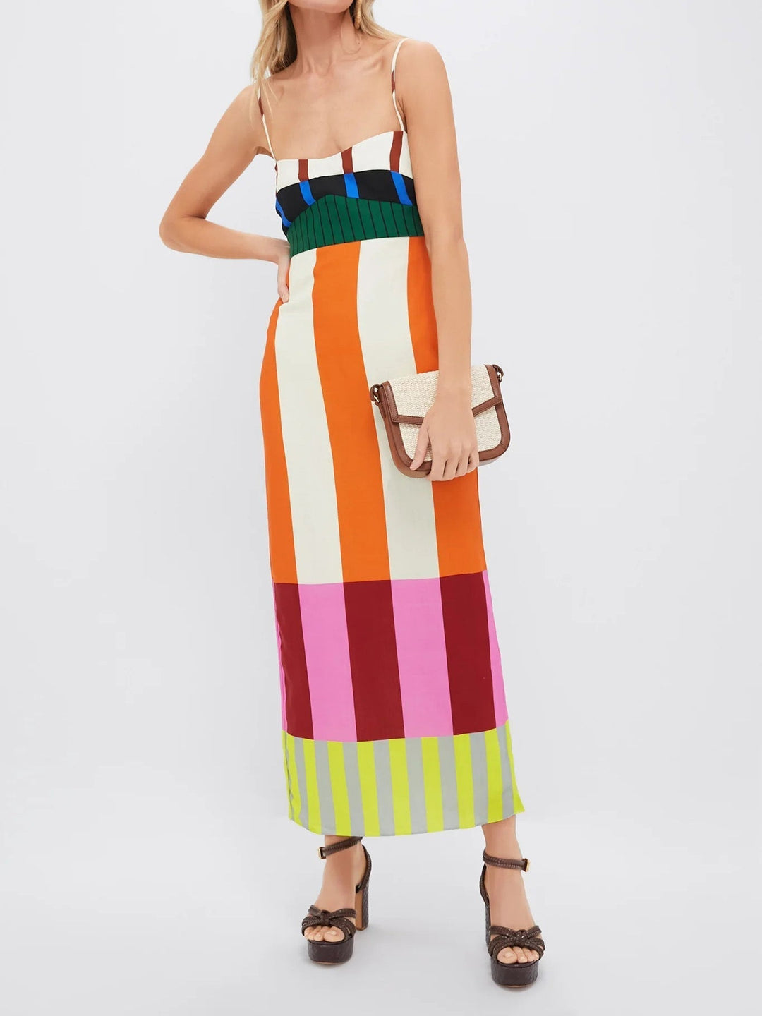 Nova | Damen Gestreiftes Maxikleid
