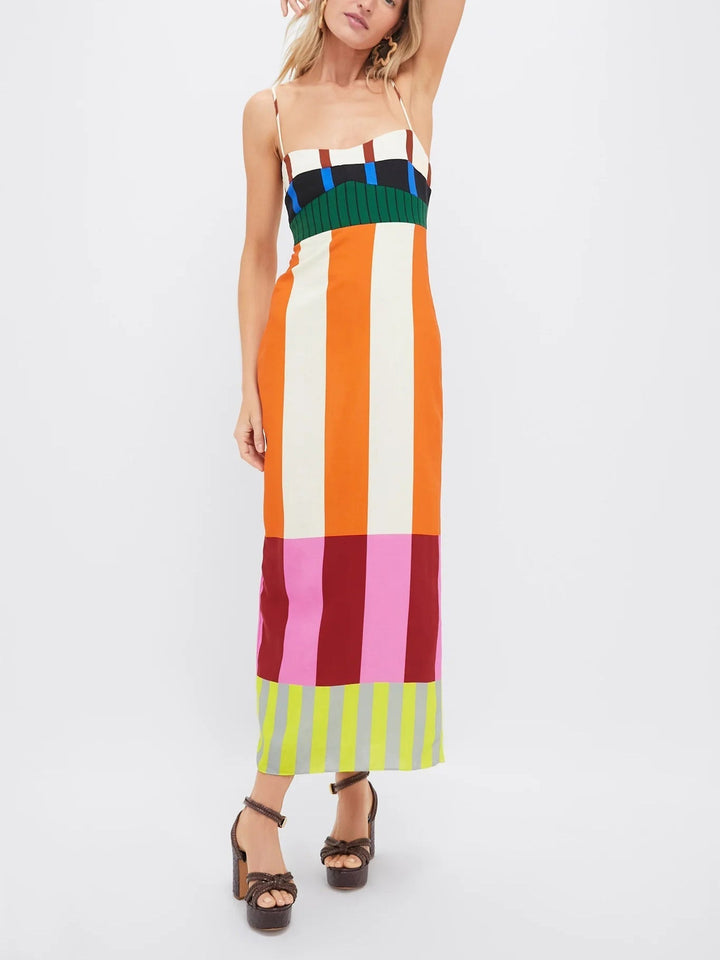 Nova | Damen Gestreiftes Maxikleid
