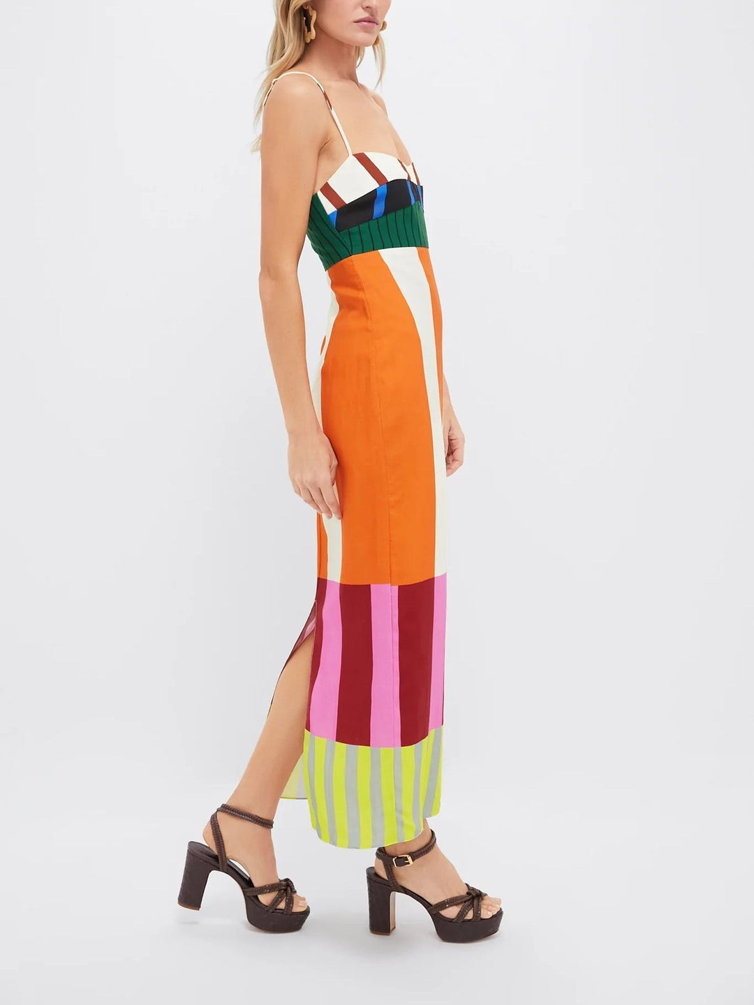 Nova | Damen Gestreiftes Maxikleid