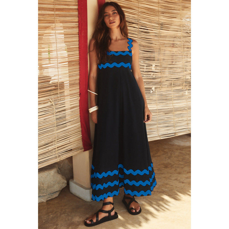 Klara | Damen Maxikleid mit eckigem Ausschnitt, ärmellos