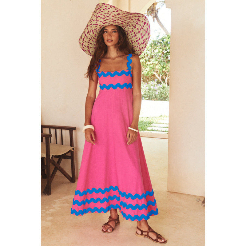 Klara | Damen Maxikleid mit eckigem Ausschnitt, ärmellos