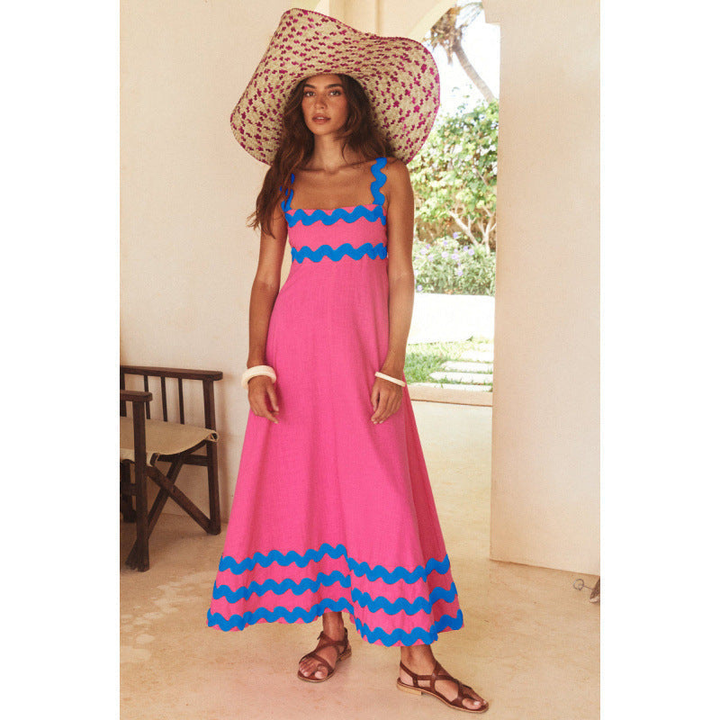 Klara | Damen Maxikleid mit eckigem Ausschnitt, ärmellos