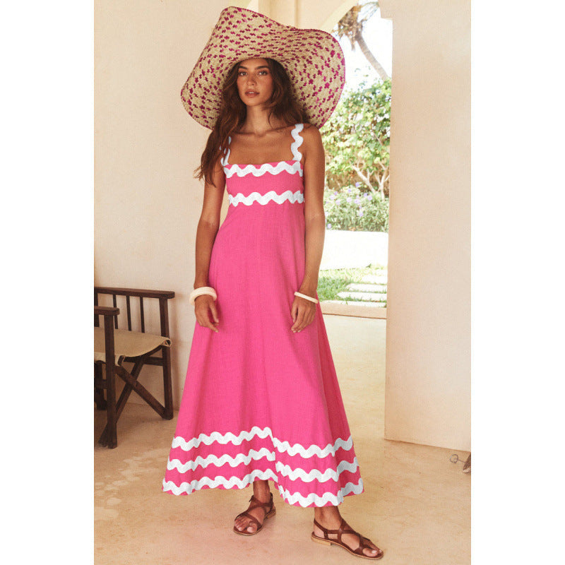 Klara | Damen Maxikleid mit eckigem Ausschnitt, ärmellos