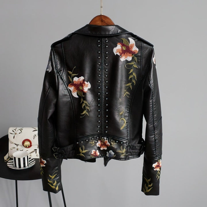Palmira | Vegane Jacke für Damen mit Blumenmuster und langen Ärmeln