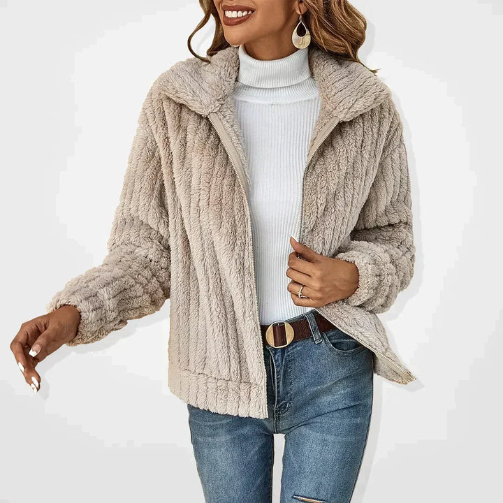 Simona | Lässige Strickjacke für Damen mit Kapuze und langen Ärmeln