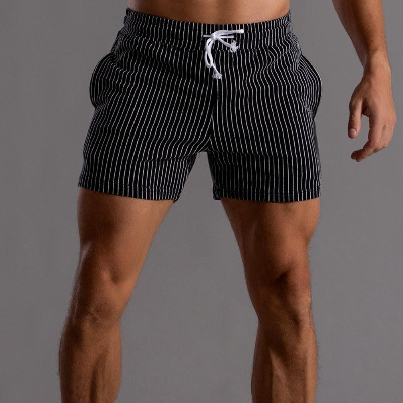 Orion | Gestreifte Shorts für Herren mit schmaler Passform und mittlerem Bund