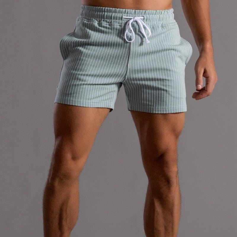 Orion | Gestreifte Shorts für Herren mit schmaler Passform und mittlerem Bund