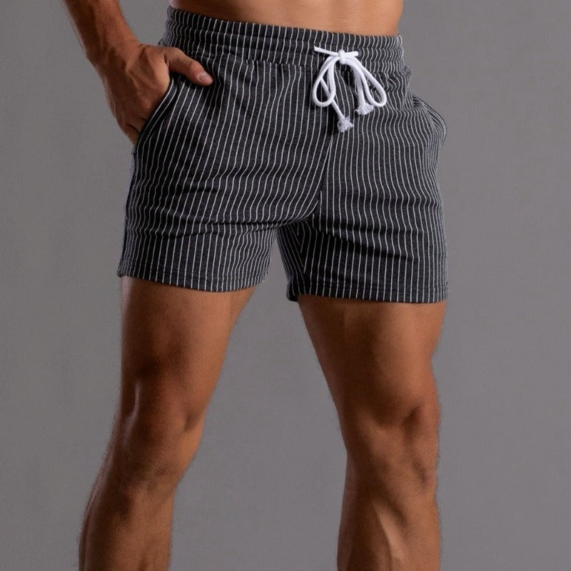 Orion | Gestreifte Shorts für Herren mit schmaler Passform und mittlerem Bund