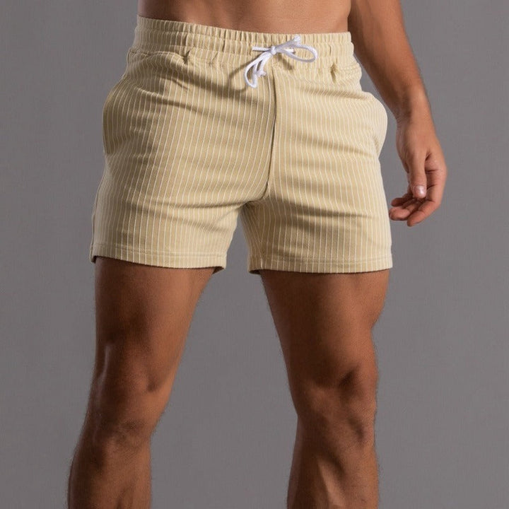 Orion | Gestreifte Shorts für Herren mit schmaler Passform und mittlerem Bund