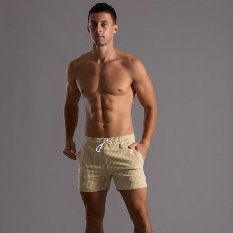 Orion | Gestreifte Shorts für Herren mit schmaler Passform und mittlerem Bund