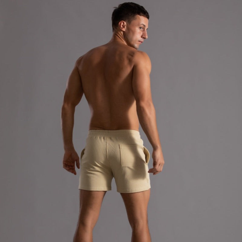 Orion | Gestreifte Shorts für Herren mit schmaler Passform und mittlerem Bund