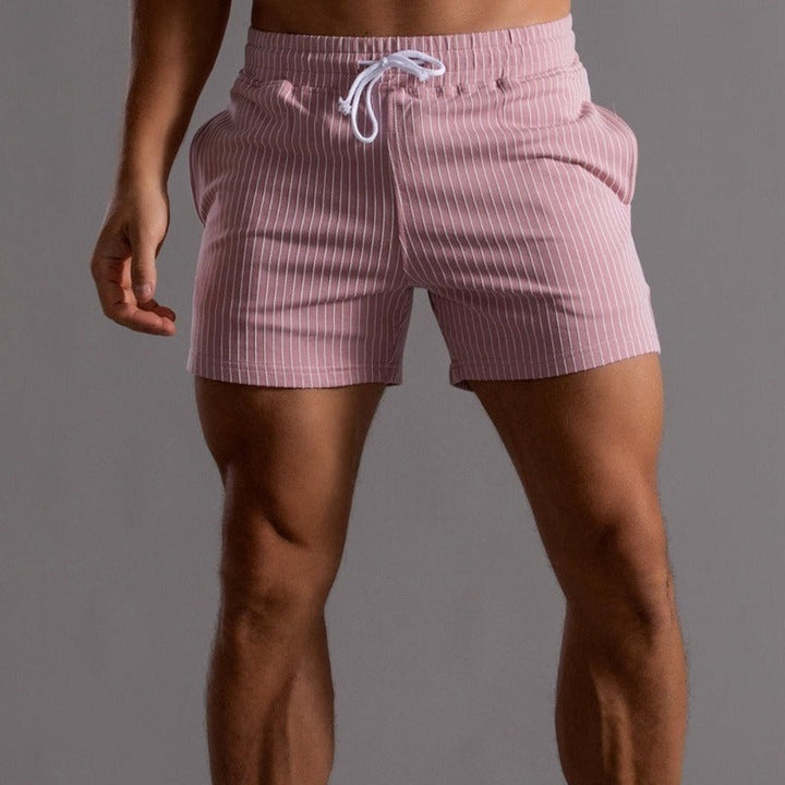 Orion | Gestreifte Shorts für Herren mit schmaler Passform und mittlerem Bund