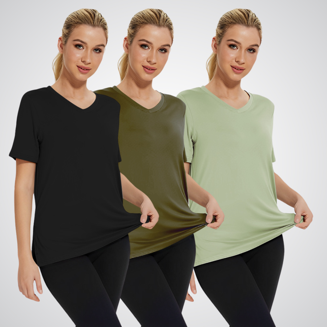 Selena | Lässiges, lockeres T-Shirt (3er-Pack) für Damen