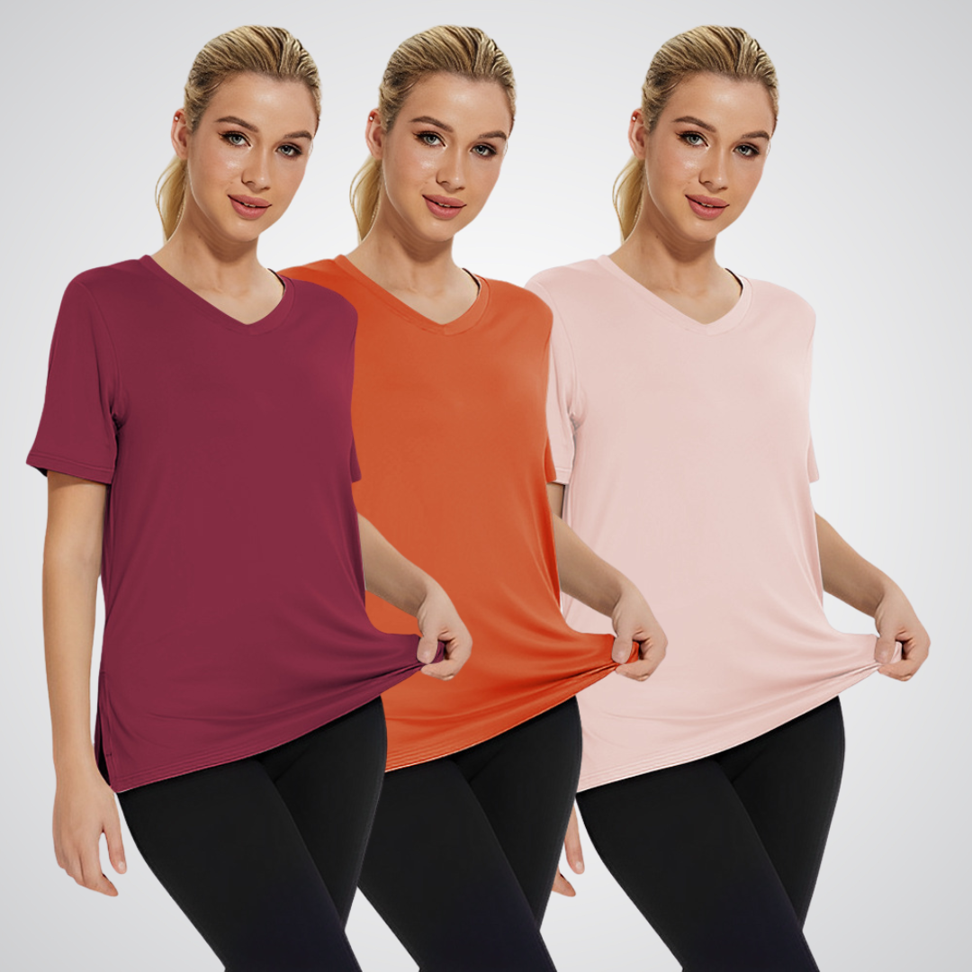 Selena | Lässiges, lockeres T-Shirt (3er-Pack) für Damen