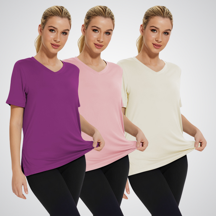 Selena | Lässiges, lockeres T-Shirt (3er-Pack) für Damen