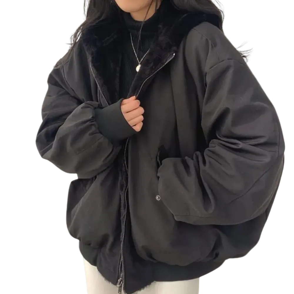 Elena | Damen Winterjacke mit Taschen und Kapuze