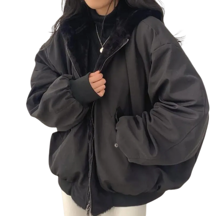 Elena | Damen Winterjacke mit Taschen und Kapuze