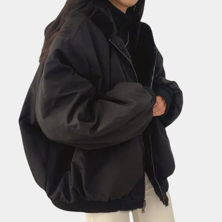 Elena | Damen Winterjacke mit Taschen und Kapuze
