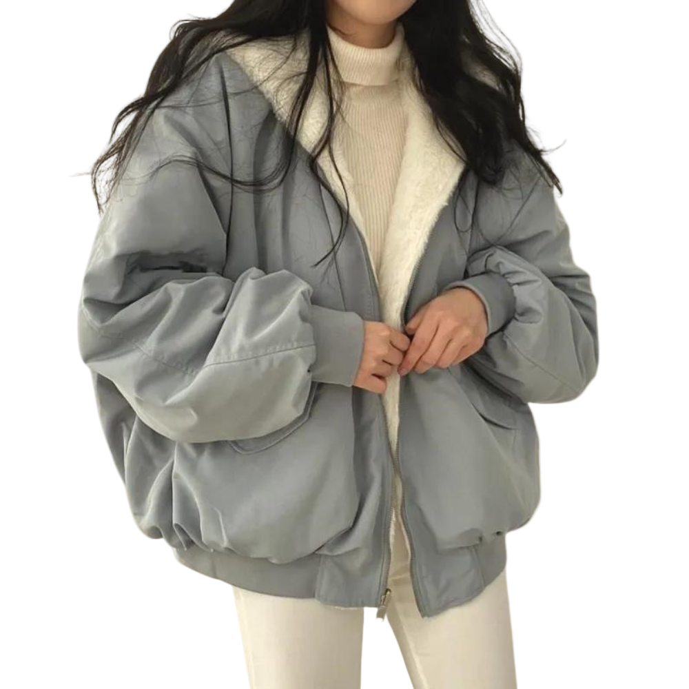 Elena | Damen Winterjacke mit Taschen und Kapuze