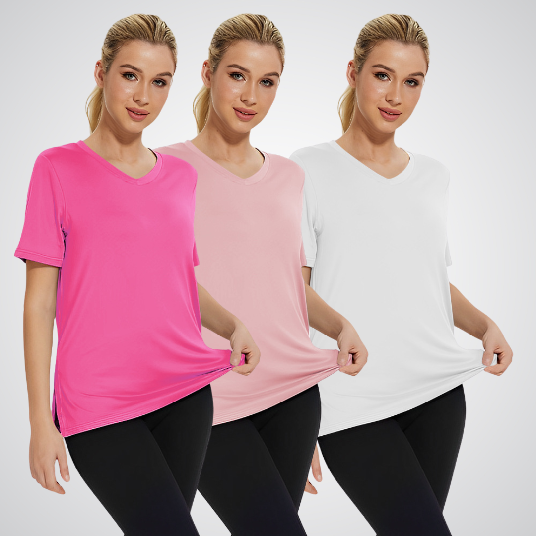 Selena | Lässiges, lockeres T-Shirt (3er-Pack) für Damen