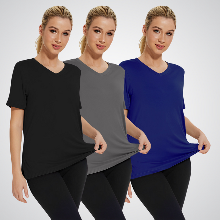 Selena | Lässiges, lockeres T-Shirt (3er-Pack) für Damen