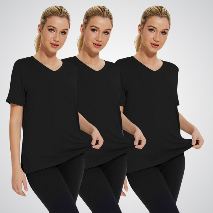 Selena | Lässiges, lockeres T-Shirt (3er-Pack) für Damen