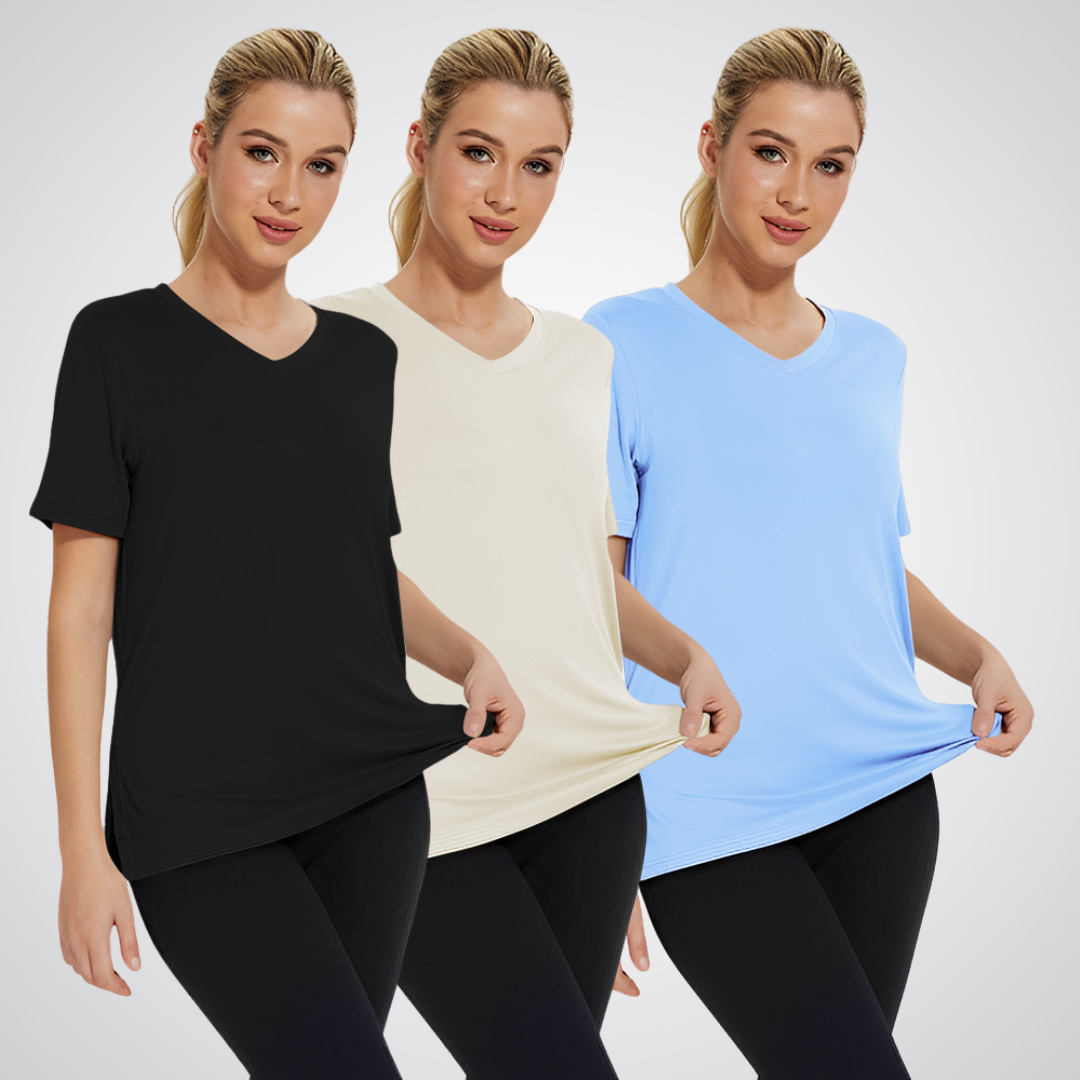 Selena | Lässiges, lockeres T-Shirt (3er-Pack) für Damen