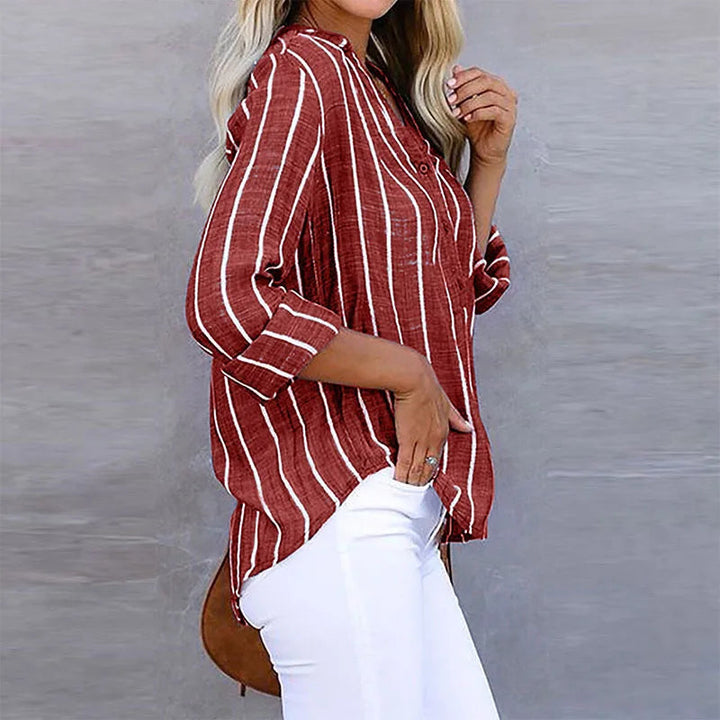 Zhenya | Elegante Sommerbluse mit Streifen