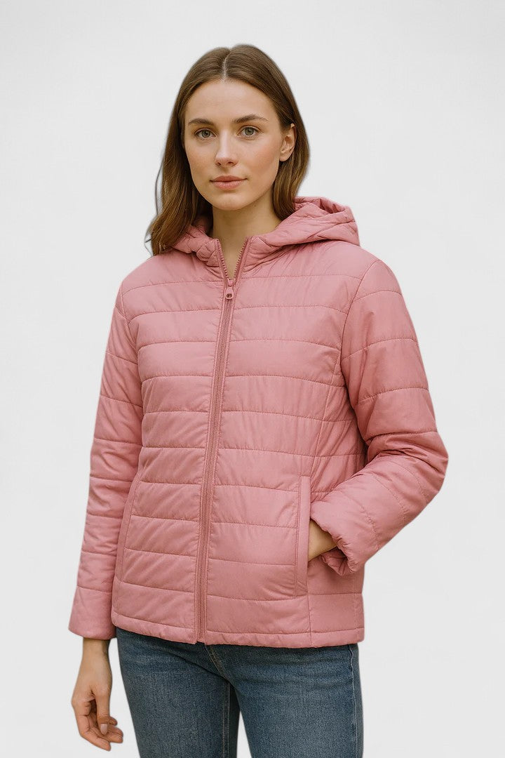 Thalyrrah Bequeme Jacke für Damen mit Rundhalsausschnitt und langen Ärmeln