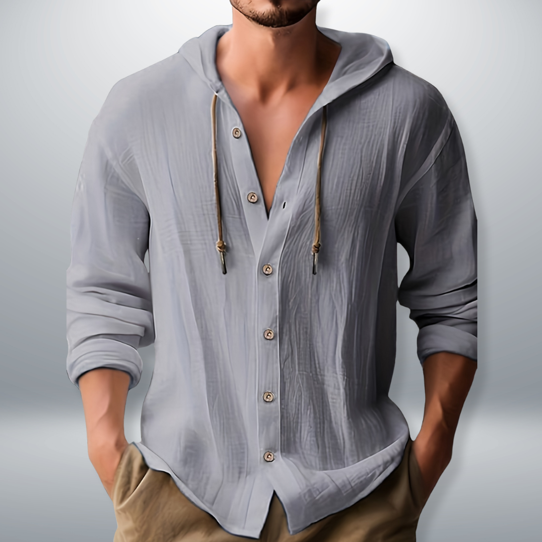 Kevin | Lässiges Kapuzenshirt für Herren mit langen Ärmeln