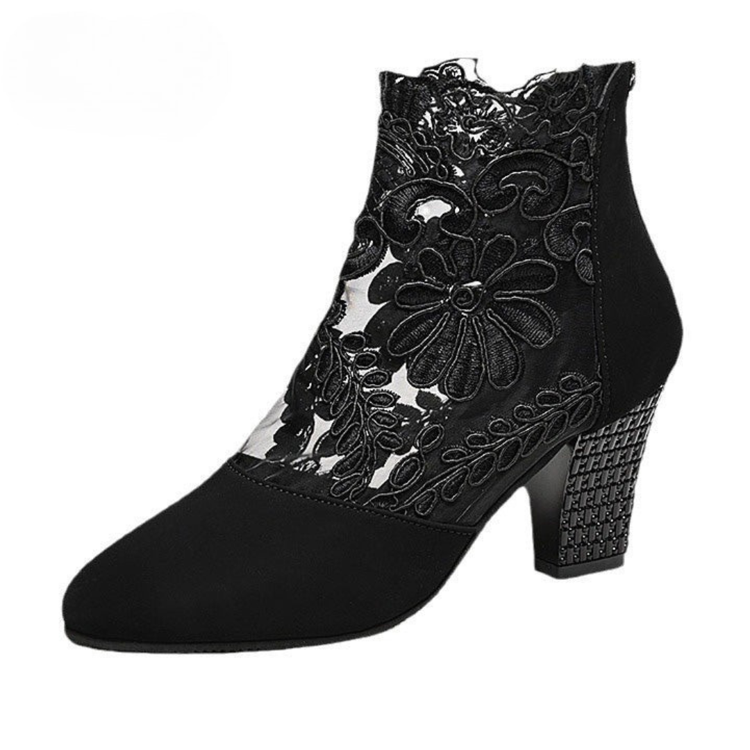 Jane | Elegante Sommer-pumps für Damen mit mittelhohem Absatz und Blumenmuster