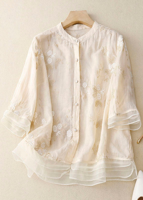 Kourtney | Schicke Bluse mit gestickten Akzenten und Blumenmuster