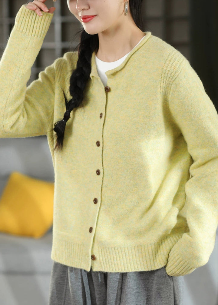 Damen Strickjacke mit lockerer Passform und Rundhalsausschnitt