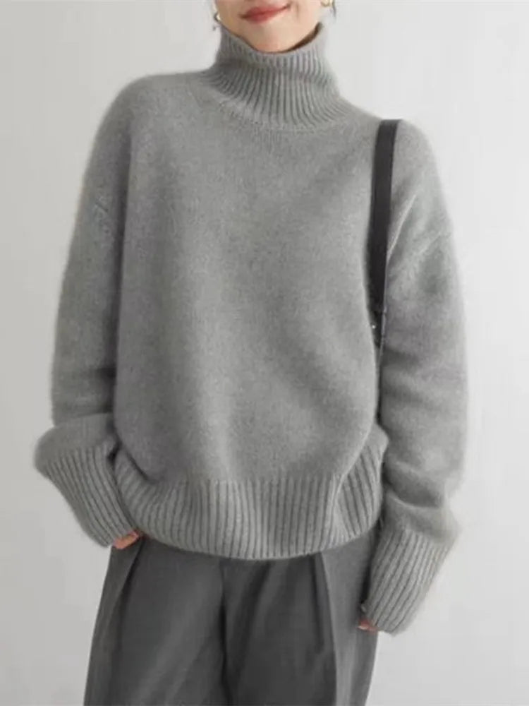 Isabella | Eleganter Rollkragenpullover für Damen mit langen Ärmeln