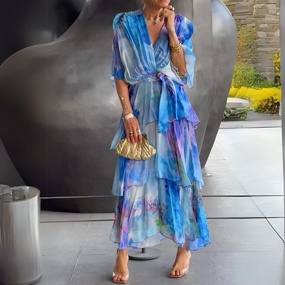 Diana | Atemberaubendes V-Ausschnitt-Maxikleid für Damen