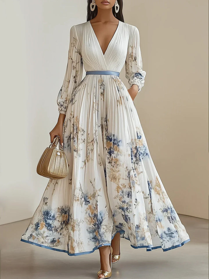 Vicki | Zeitloses Florales Elegantes Midikleid für Damen