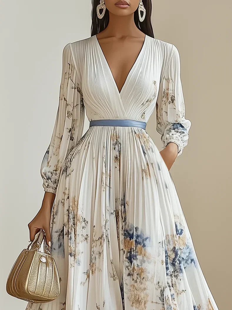 Vicki | Zeitloses Florales Elegantes Midikleid für Damen