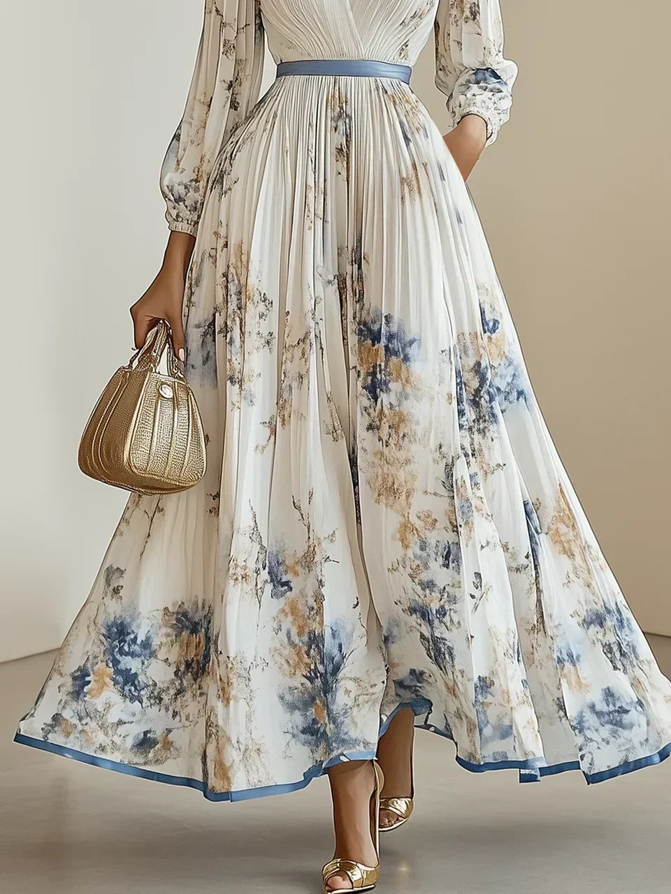 Vicki | Zeitloses Florales Elegantes Midikleid für Damen