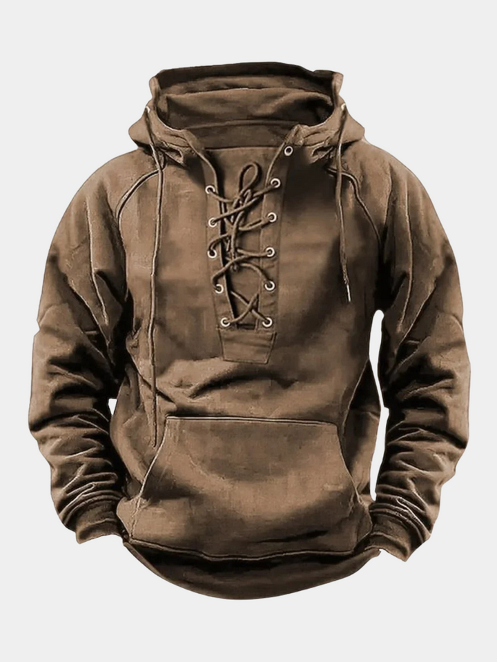 Bastian | Retro Outdoor Komfort-Hoodie für Herren mit Kapuze und langen Ärmeln