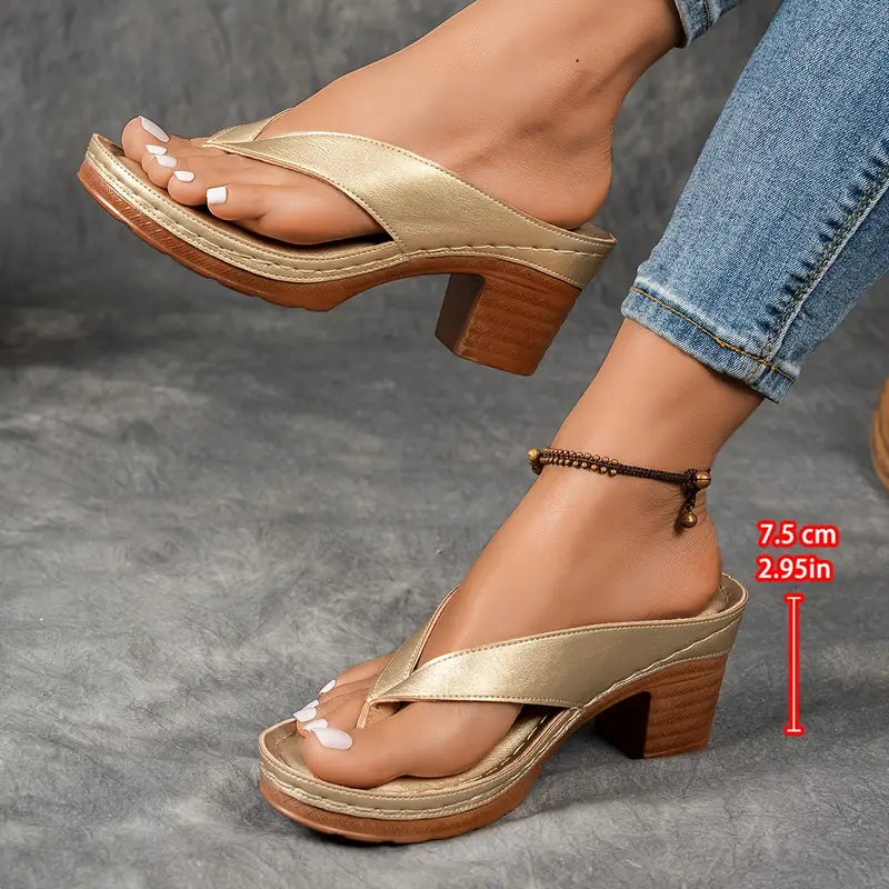 DELACROIX | Schicke Komfortsandalen für Damen mit mittelhohem Absatz