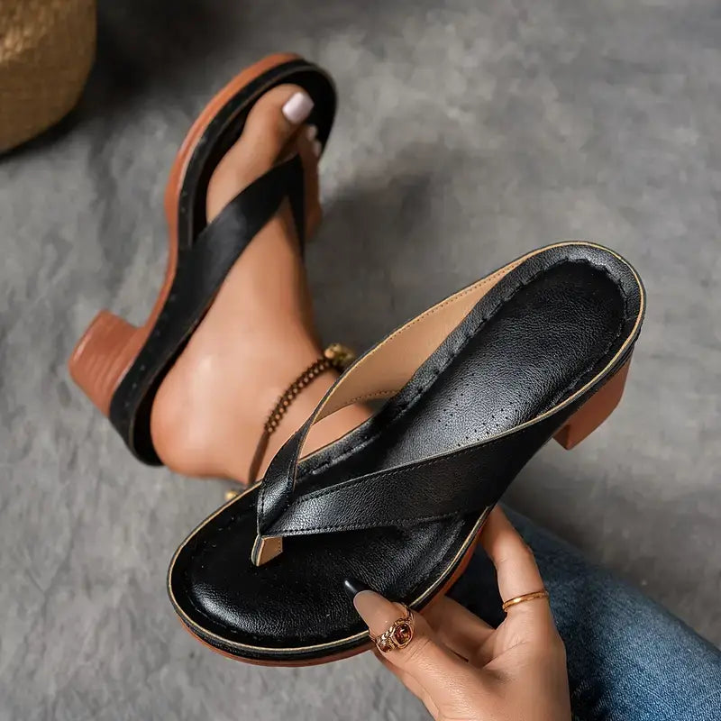 DELACROIX | Schicke Komfortsandalen für Damen mit mittelhohem Absatz