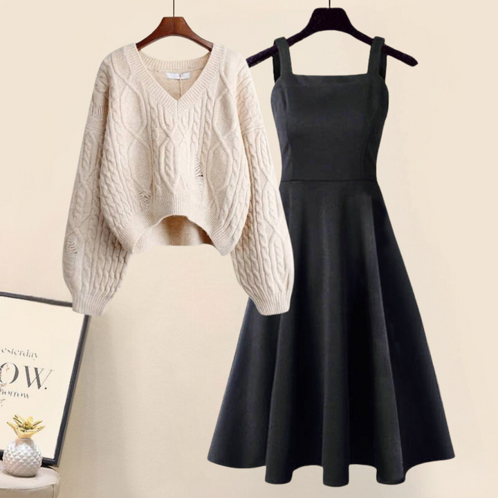 LIANE | Eleganter Strickpullover für Damen mit Fischschwanzrock